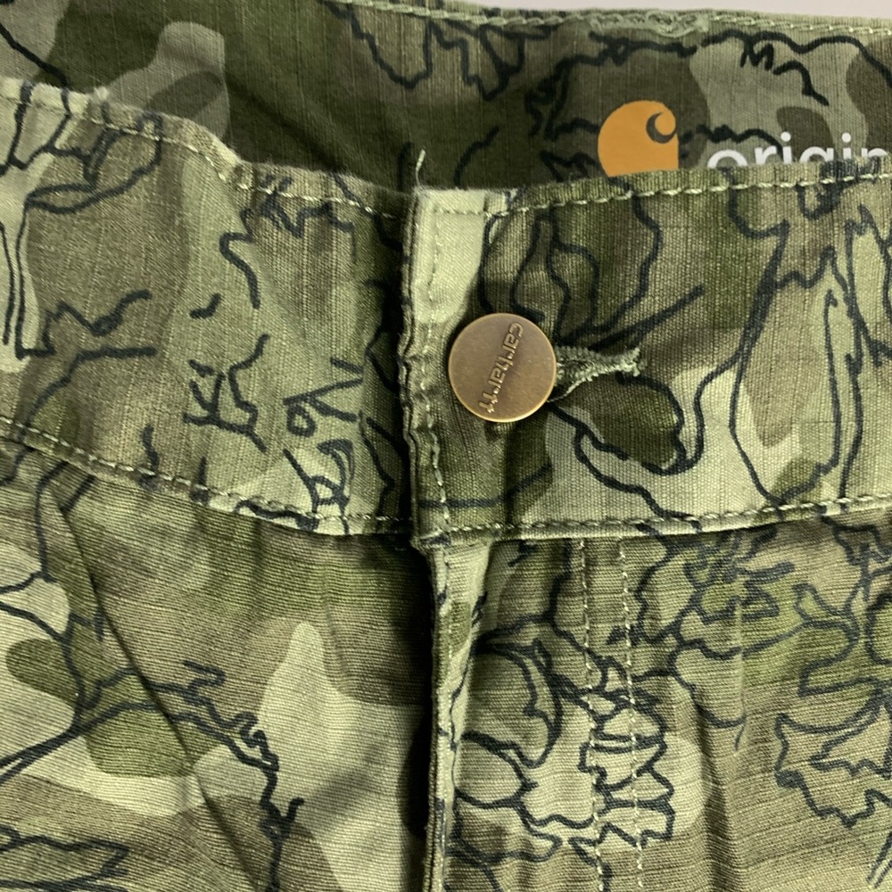 Carhartt Original Fit El Paso Shorts Green Camo - Picture 7 of 11